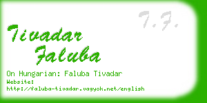 tivadar faluba business card